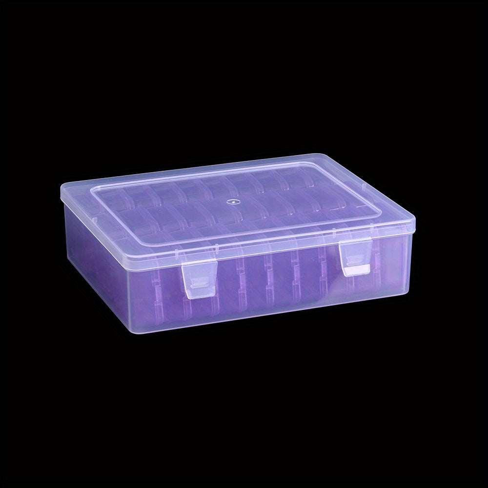 30-Grid Transparent Plastic Jewelry Bead Storage Box