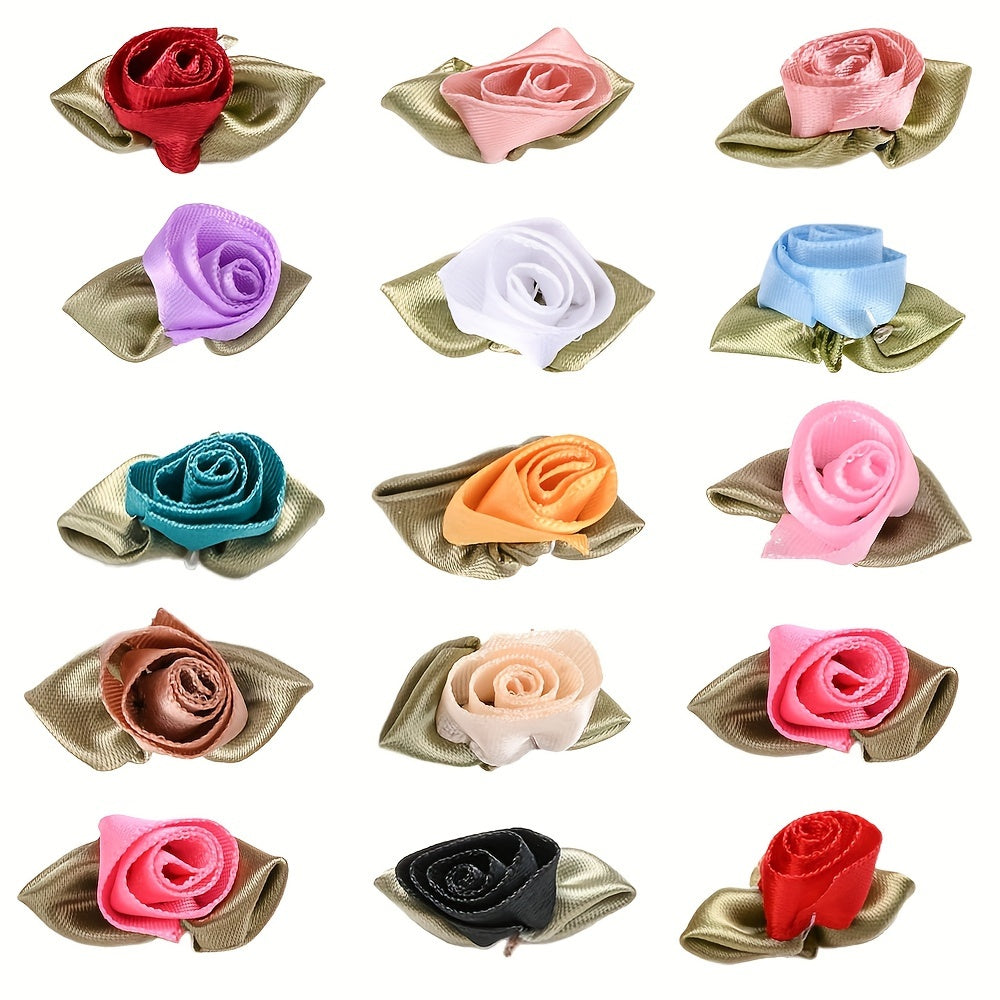 10PCS 12×32mm Fabric Tulip Flower Embellishment Set