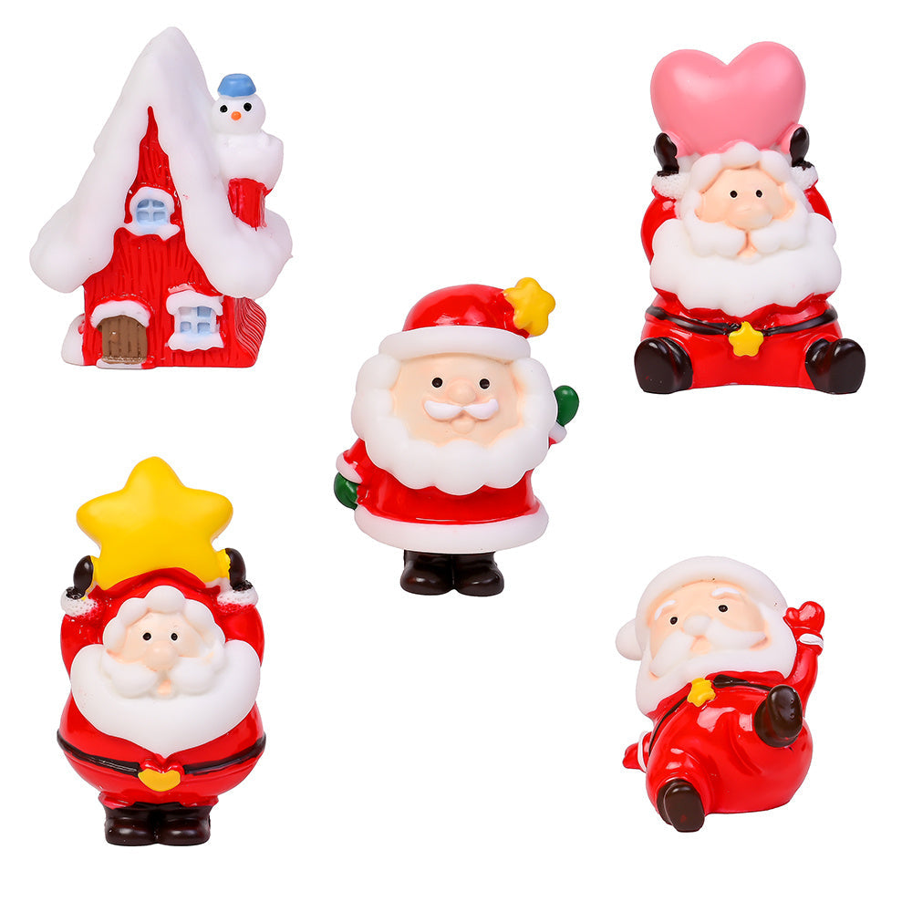 Resin Santa Claus Ornament Set