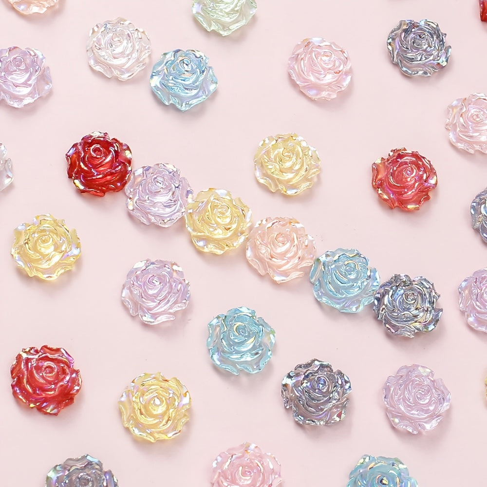 100-Piece 8 mm Rose Bead Patches
