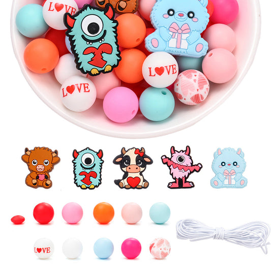 Pink Silicone Bead Jewelry Kit