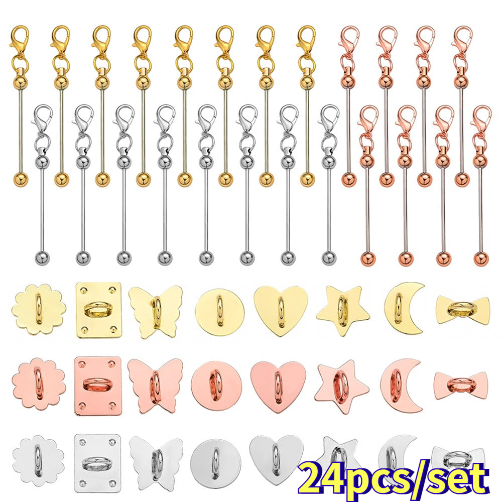 Beadable Self-Adhesive Keychain Hooks