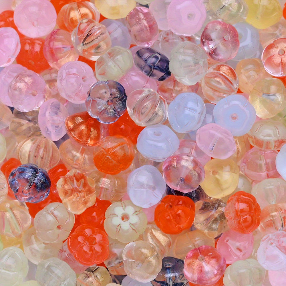 Halloween Pumpkin Czech Glass Beads