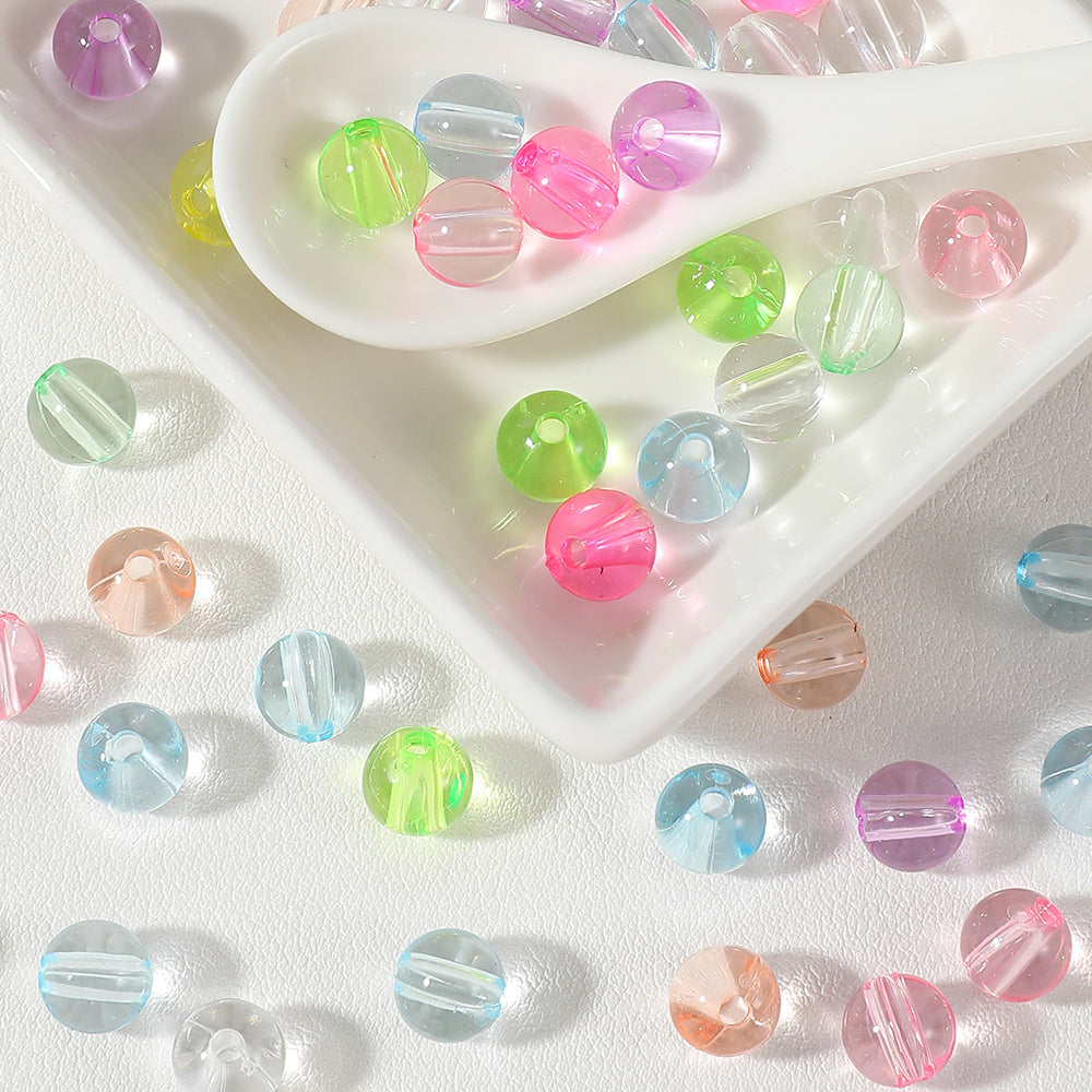 Transparent Round Acrylic Beads