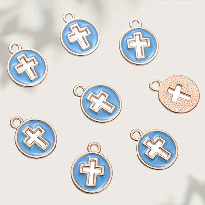 Enamel Cross Pendant Charms