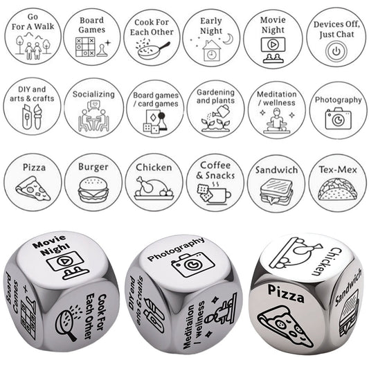 Stainless Steel Decision Making Dice Set