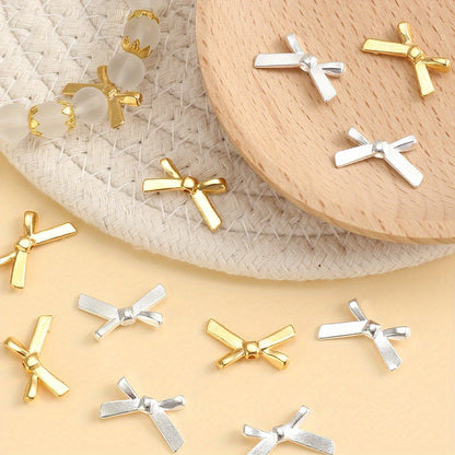 Gold & Silver Bow Alloy Beads