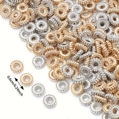 200PCS 6mm Round Gear Wheel Plastic Spacer Beads