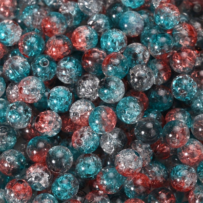 100PCS 8mm Round Cracked Acrylic Bead Set