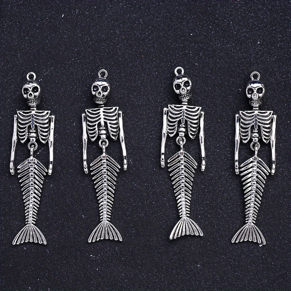 Halloween Mermaid Skull Charms