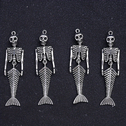 Halloween Mermaid Skull Charms