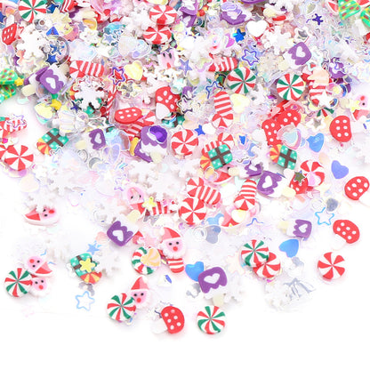 Christmas Polymer Clay Spacer Beads
