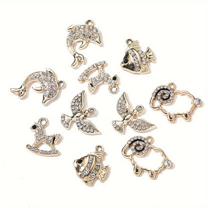 Golden Animal Alloy Pendant Set