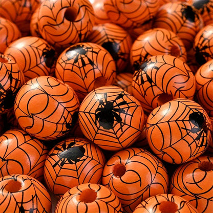 Halloween Printed Wooden Spacer Beads