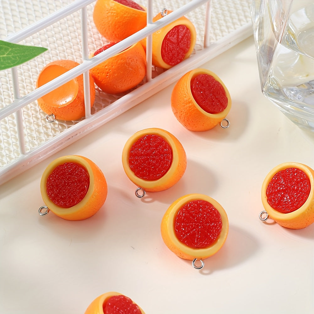 Orange Resin Fruit Charms