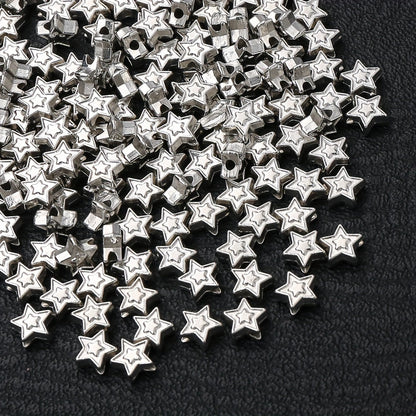 100PCS 6×7mm Star-Shaped Plastic Bead Set