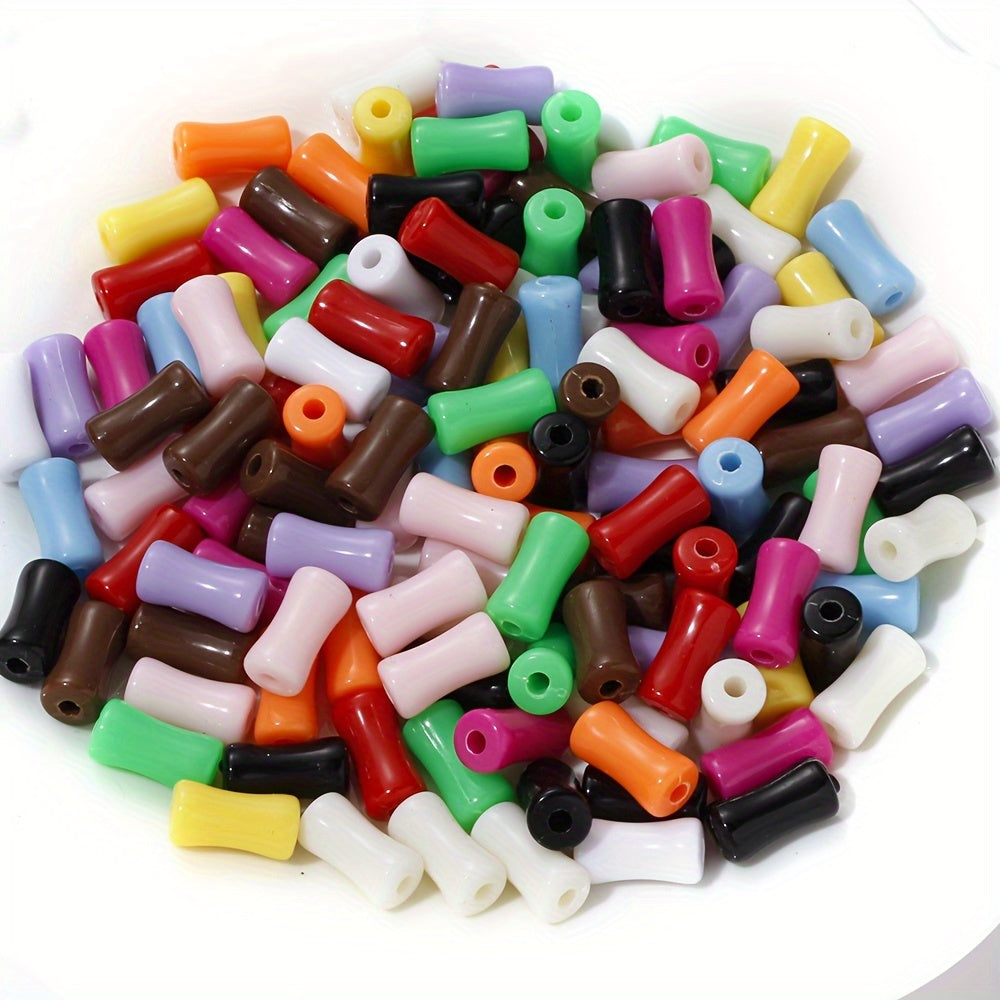 Solid Color Bamboo Acrylic Beads