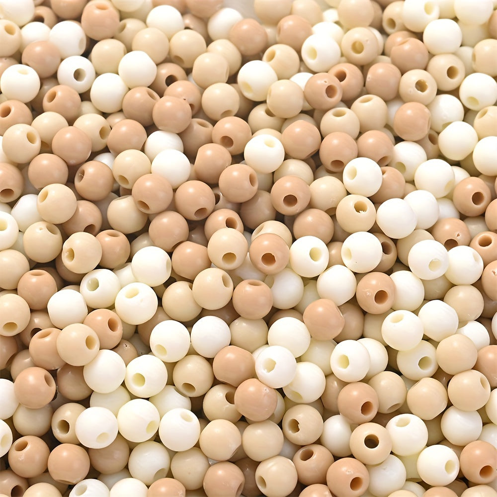 100PCS 4mm Solid Color Round Acrylic Bead Set