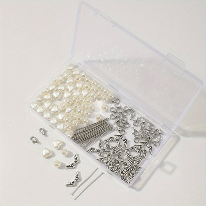 White Love Acrylic Beads Set