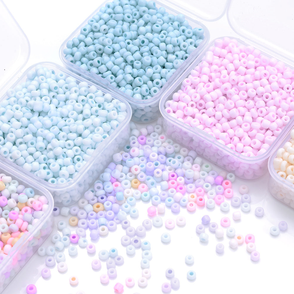 1000PCS 3mm Macaron Multicolor Glass Seed Bead Set