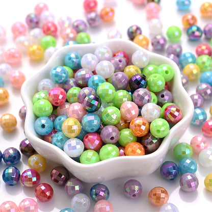 100PCS 8mm Earth-Themed Round Acrylic Bead Set
