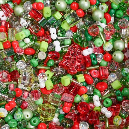 Christmas Geometric Glass Beads Set