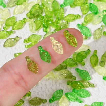 Transparent Acrylic Leaf Charms