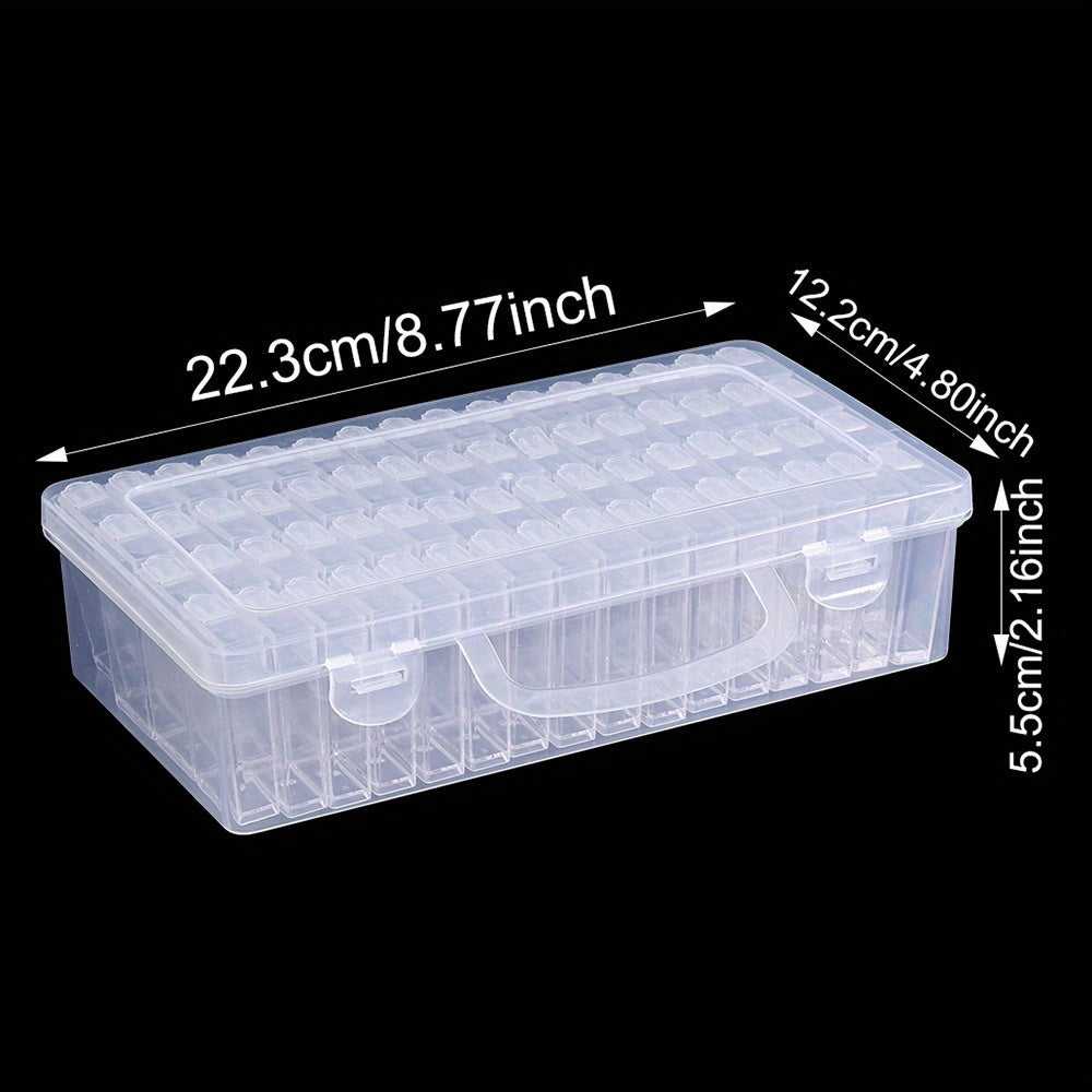 64-Grid Transparent Bead Storage Box