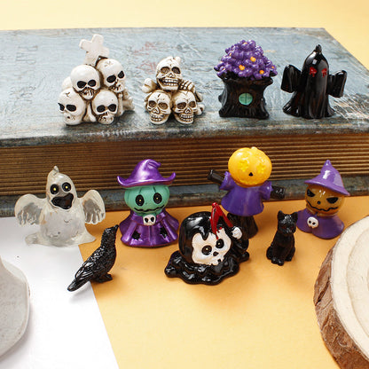 5-Piece Halloween Mini Resin Figurine Set