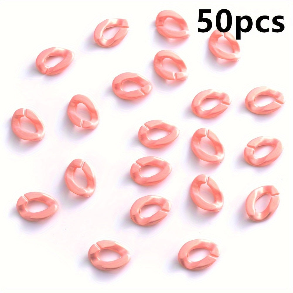 Sparkling Acrylic Oval Chain Beads