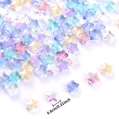 Multicolor Star Spacer Beads