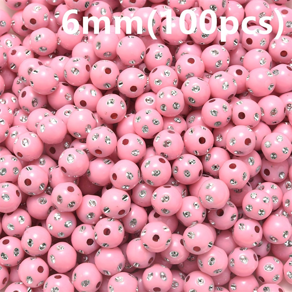 Mixed Acrylic Round Beads