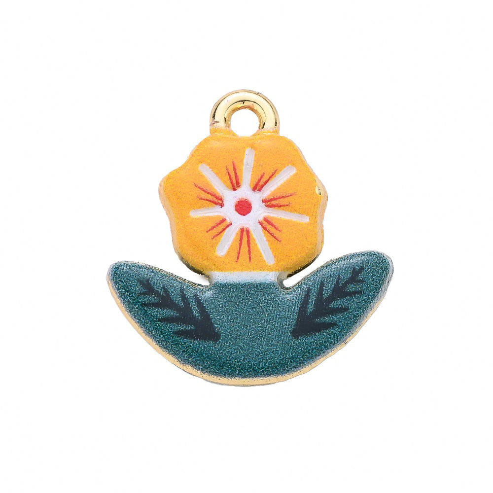 1-Piece Vintage Gold Animal & Nature Charm Pendant