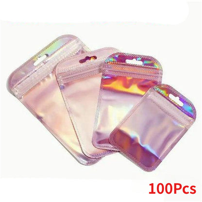 Iridescent Self-Sealing Jewelry Bags
