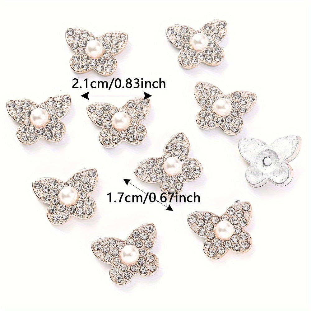 20PCS Star Flower Bow Square & Round Plastic Embellishment Set