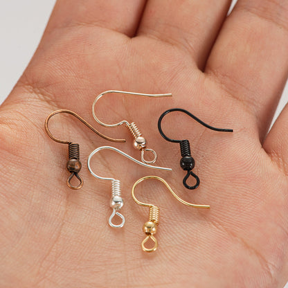 50-Piece 20x17 mm Ball & Coil Earring Hooks