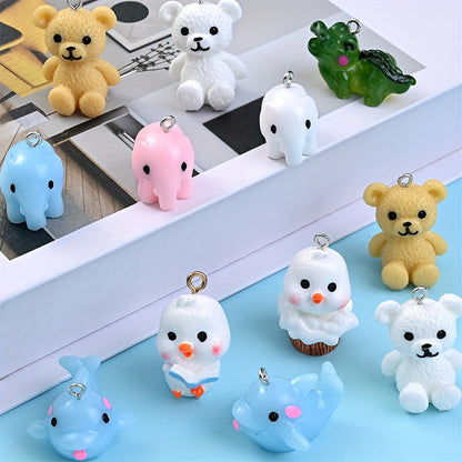 3D Animal Resin Pendant Set