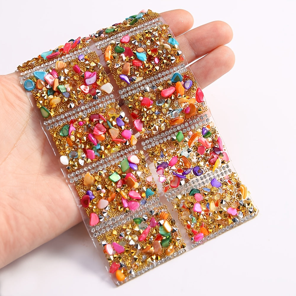 14PCS 40×30mm Self-Adhesive Decorative Gravel Embellishment Set