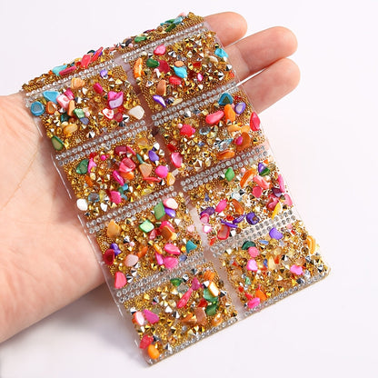 14PCS 40×30mm Self-Adhesive Decorative Gravel Embellishment Set