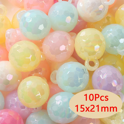 Acrylic AB Candy Color Irregular Beads