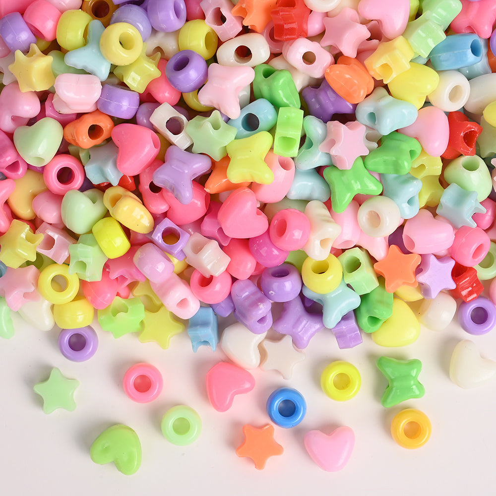 Mixed Heart Butterfly Acrylic Beads