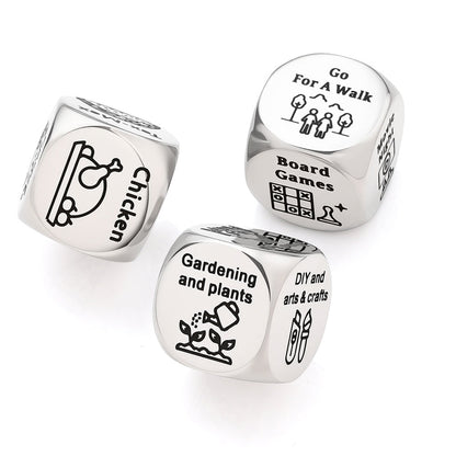 Stainless Steel Decision Making Dice Set