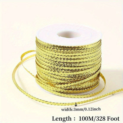 100 m/Roll 3 mm Christmas Ribbon Cord