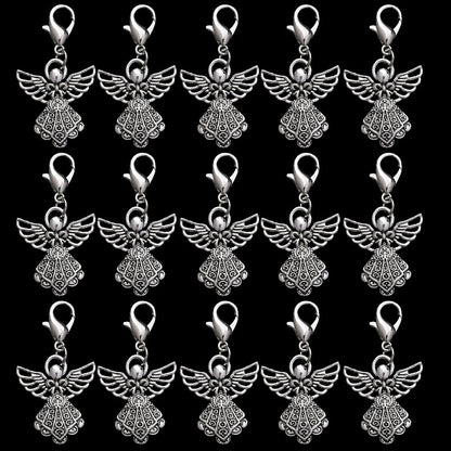 18PCS Retro Angel Mini Keychain Charm Set