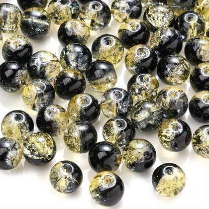 100PCS 8mm Gradient Glazed Flower Bead Set