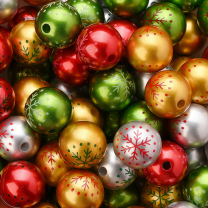 Christmas Snowflake Acrylic Beads