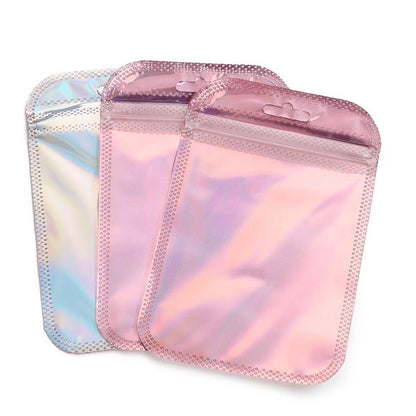 Iridescent Self-Sealing Jewelry Bags