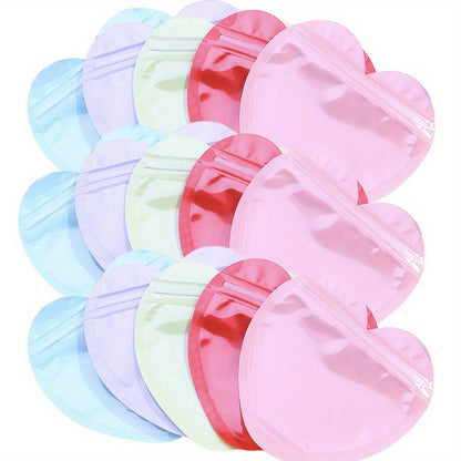 60-Piece Heart-Shaped Ziplock Jewelry Bags