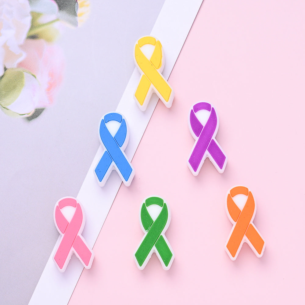 8PCS 28×16mm Silicone Ribbon Bead Set