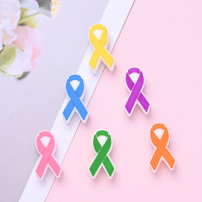 8PCS 28×16mm Silicone Ribbon Bead Set